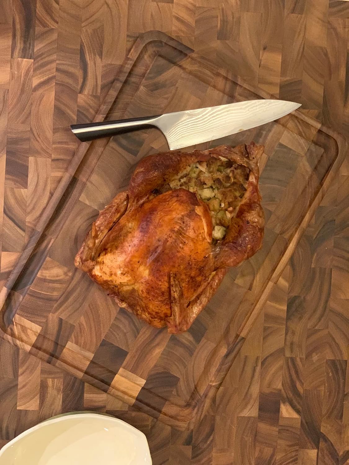 Ironwood Gourmet Charleston End Grain Board with Channel