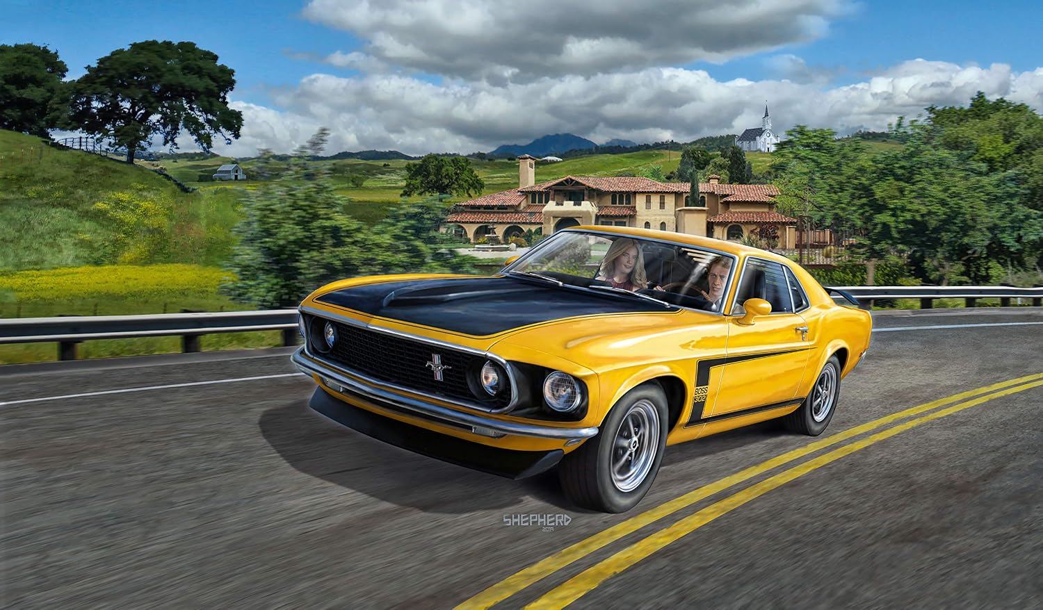 Revell RV07025 1969 Boss 302 Mustang Plastic Model kit