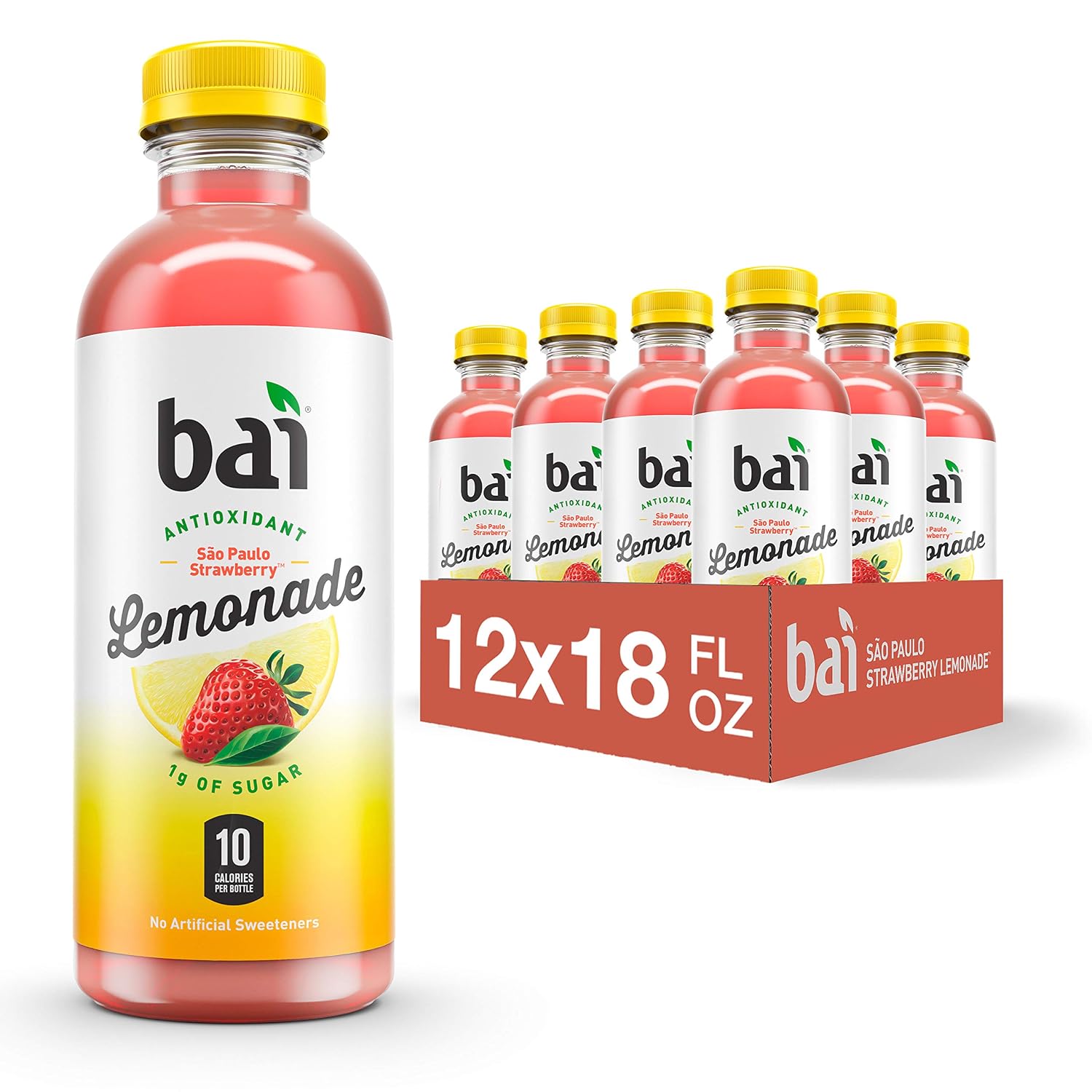 Bai Coconut Flavored Water Puna Coconut Pineapple, Antioxidant Infused, Coconut Pineapple Flavored Water Drink, 18 Fluid Ounce Bottles, 6 Count