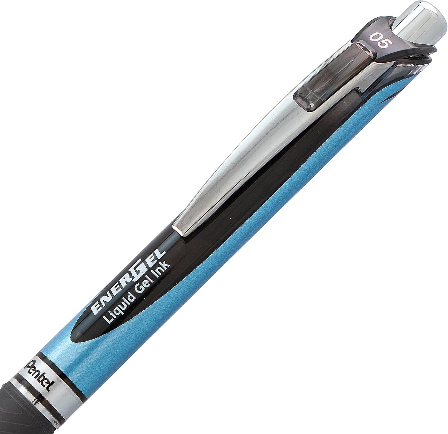Pentel EnerGel RTX Retractable Liquid Gel Pen, (0.5mm), Fine Line, Needle Tip, Black Ink, Pack of 3 (BLN75BP3A)
