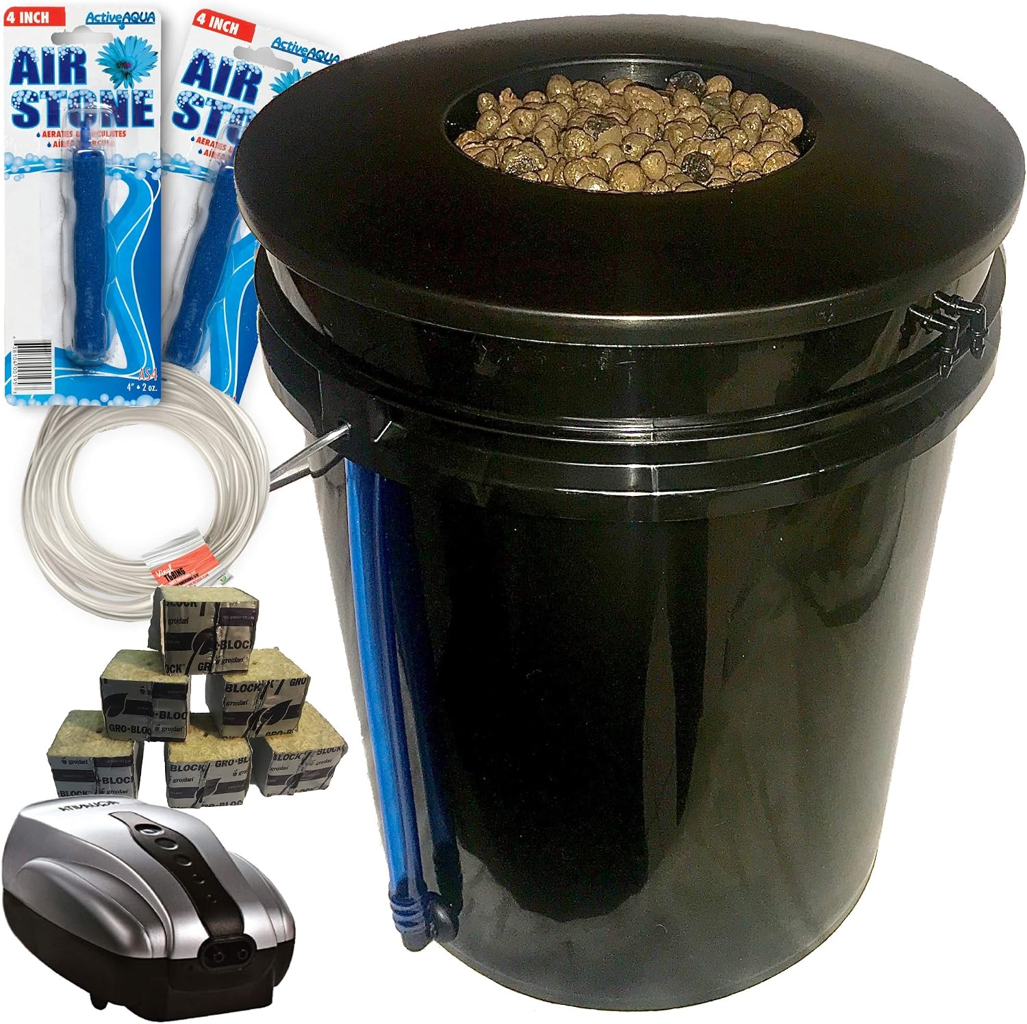 The Atwater HydroPod - DWC Deep Water Culture Garden System Kit - 5 Gallon Bubble Bucket - Bubbleponics - (Without Nutrients)
