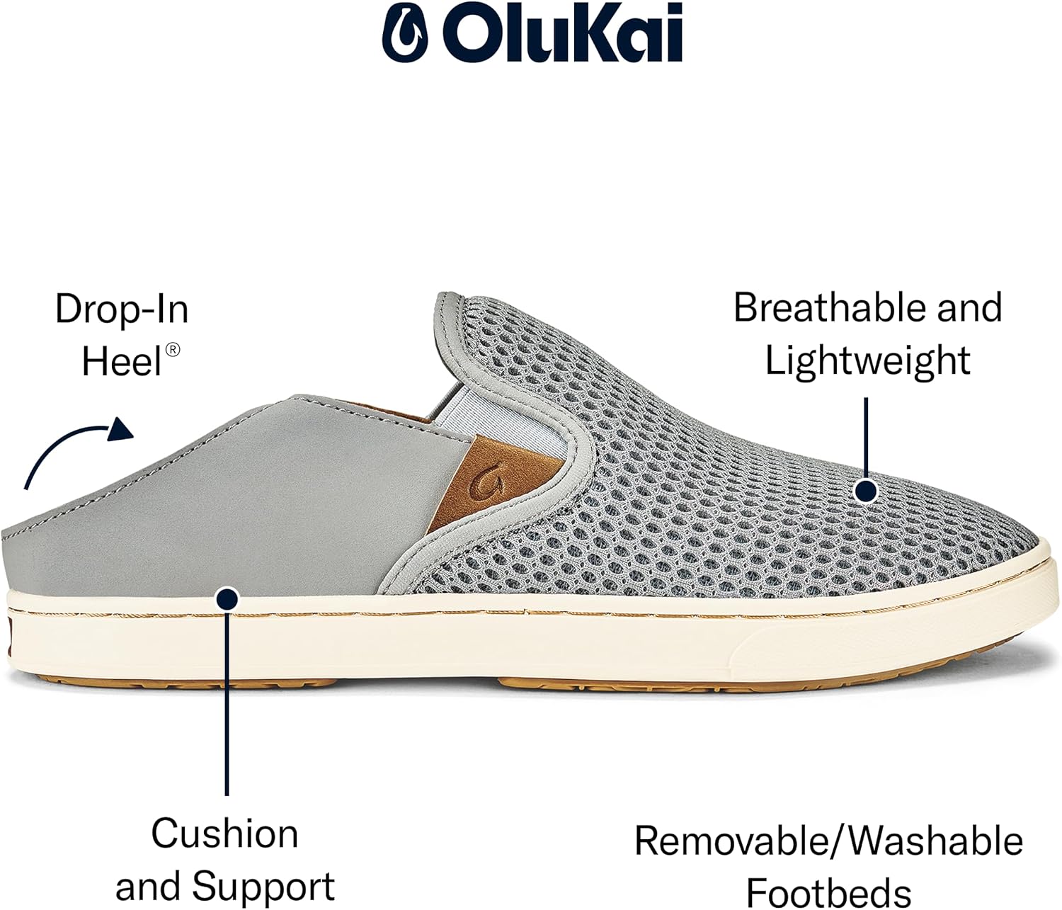 OluKai Pehuea Women's Slip On Sneakers, Casual Everyday Shoes