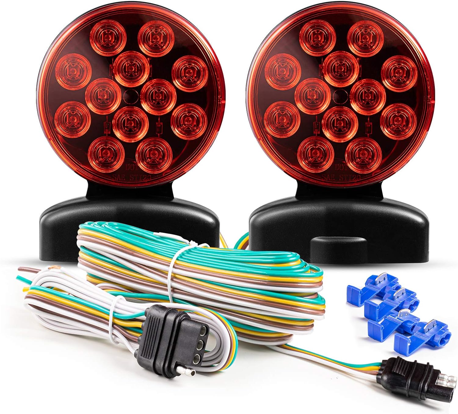 CZC AUTO 12V LED Magnetic Towing Light Kit for Boat Trailer RV Truck