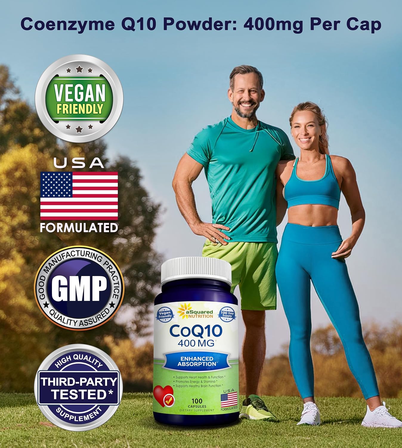 CoQ10 400mg - 200 Capsules - Co Q 10 Supplement - Coenzyme Q10 Pills - CQ10 | Max Strength CoQ 10 - High Absorption Ubiquinone Powder - CO Q-10 Enzyme Vitamin Alternative to Softgels & Gummies