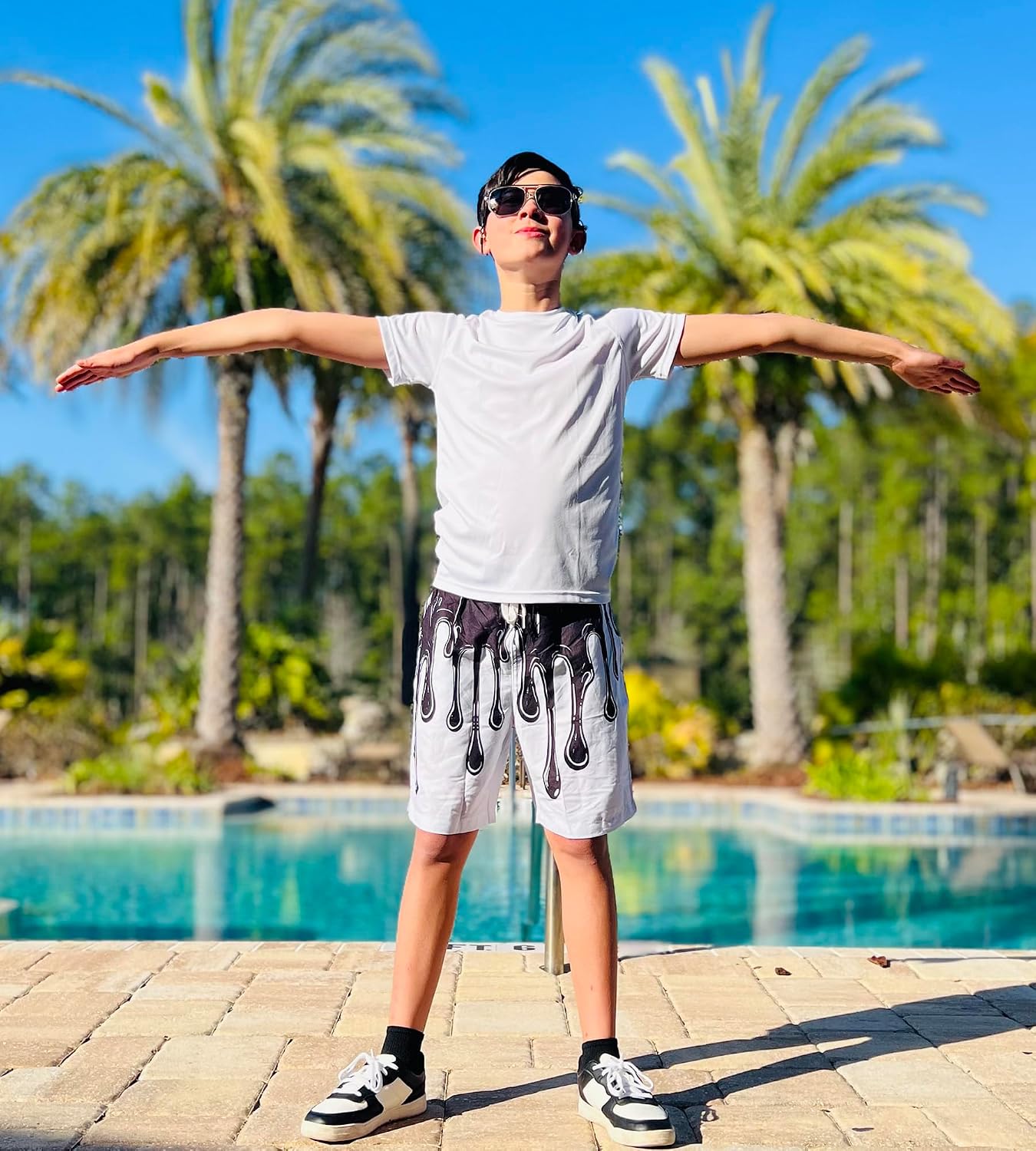 BFUSTYLE Boys Swim Trunks Mesh Lining Kids Bathing Suit 5-14 Years Shorts