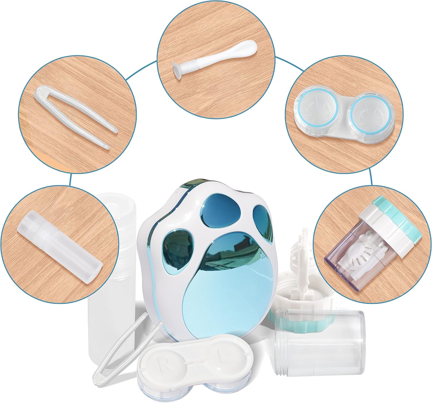 Lasiyanor Contact Lens Travel Kit with Cleaner Washer