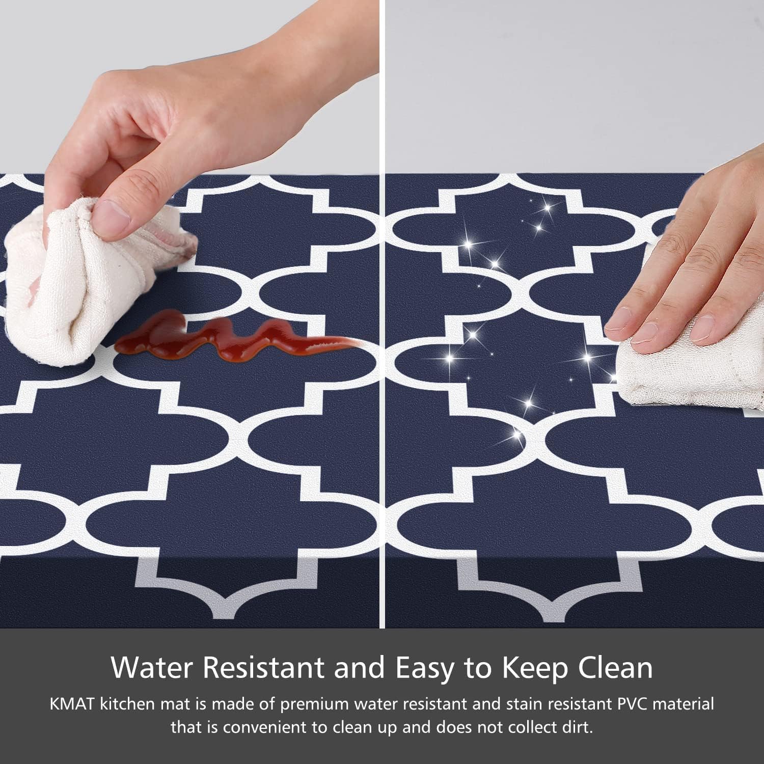 KMAT Kitchen Mat Set of 2,Cushioned Anti-Fatigue Kitchen Mats for Floor