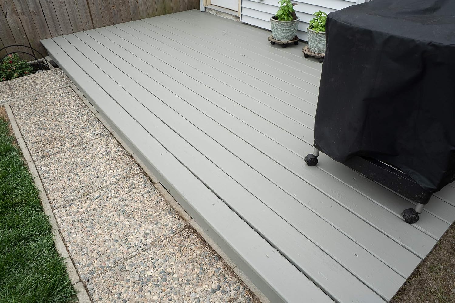#1 Deck Premium Advanced Solid Color Outdoor Wood Stain and Sealer in One – Water Based Sealant for Wood Decks, Fences, & Siding - 1 Gal - Made in USA - Simply White