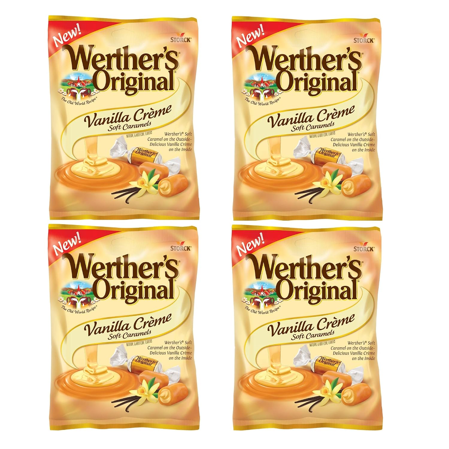 Werther's Original Caramel Coffee Hard Candy - Individually Wrapped Hard Candies for Halloween, Parties, or Snacks - 2.65 oz Bags (Pack of 3)