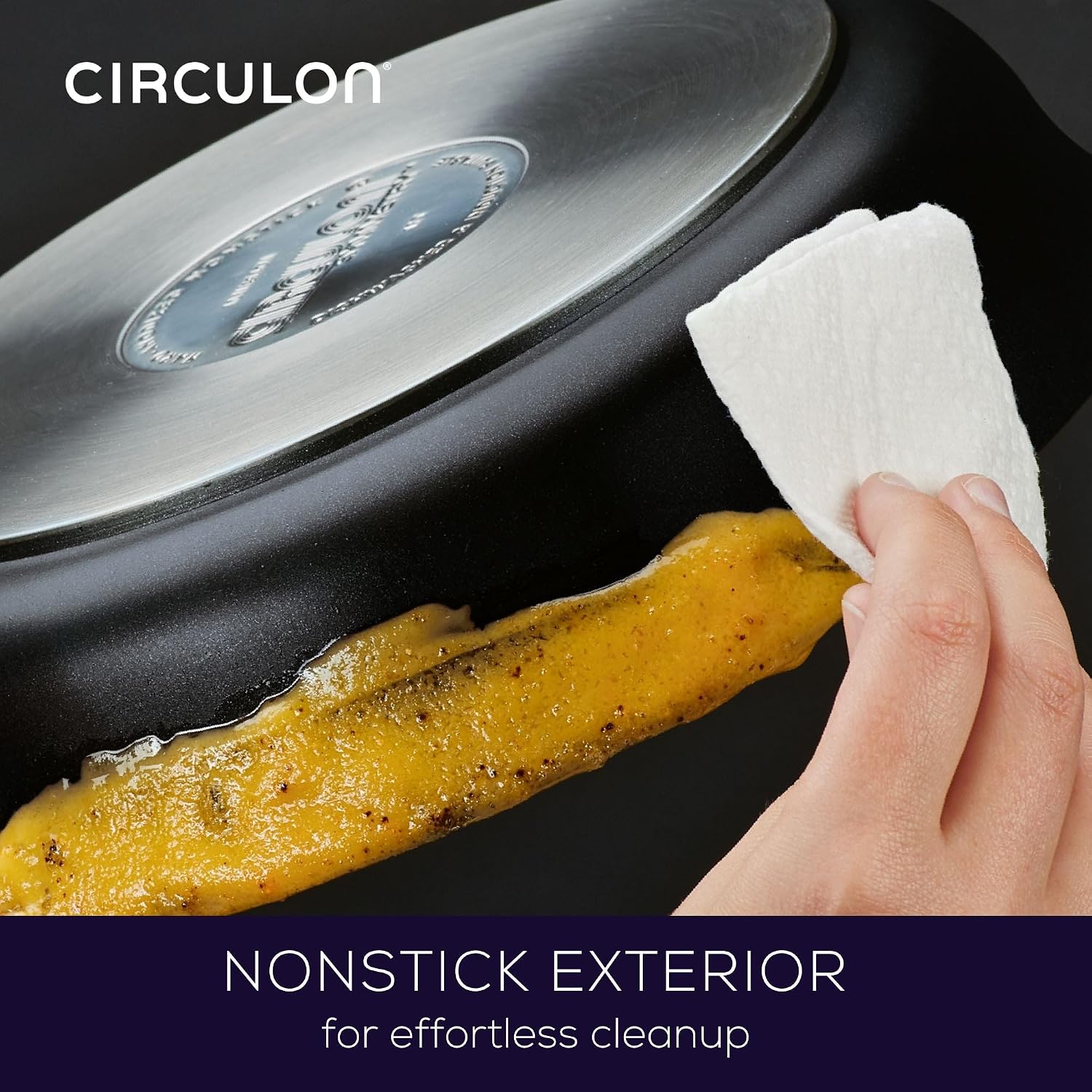 Circulon Symmetry Hard Anodized Nonstick Induction Frying Pan, 8.5-Inch Fry Pan, Black