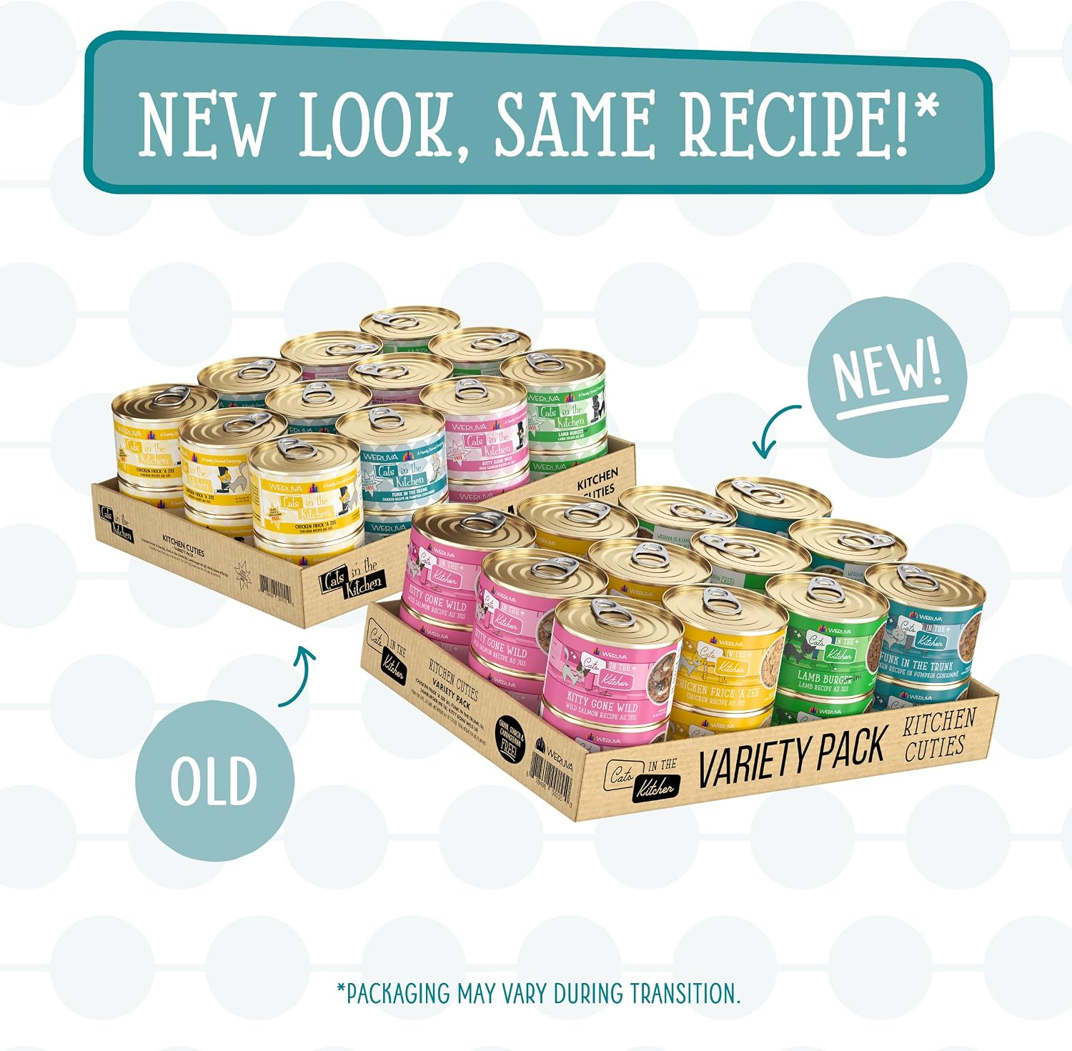 Weruva Cats in the Kitchen, Kitchen Cuties Variety Pack, Wet Cat Food, 3.2oz Can (Pack of 12)