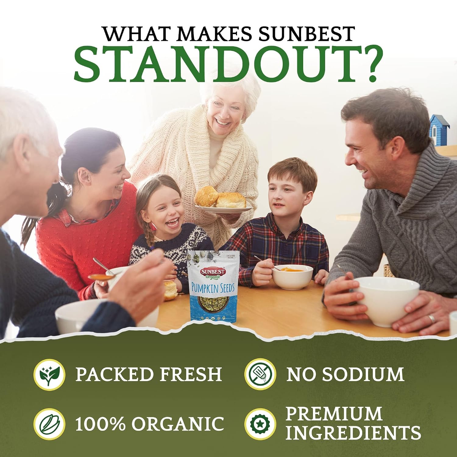 Sunbest Natural Organic Brown Sesame Seeds 32 oz.(2 lb) - USDA Organic, Non-GMO, Vegan, Gluten-free, Kosher - Fresh & Nutrient-Rich Snack, Topping, Baking - 2-Pack 16 oz