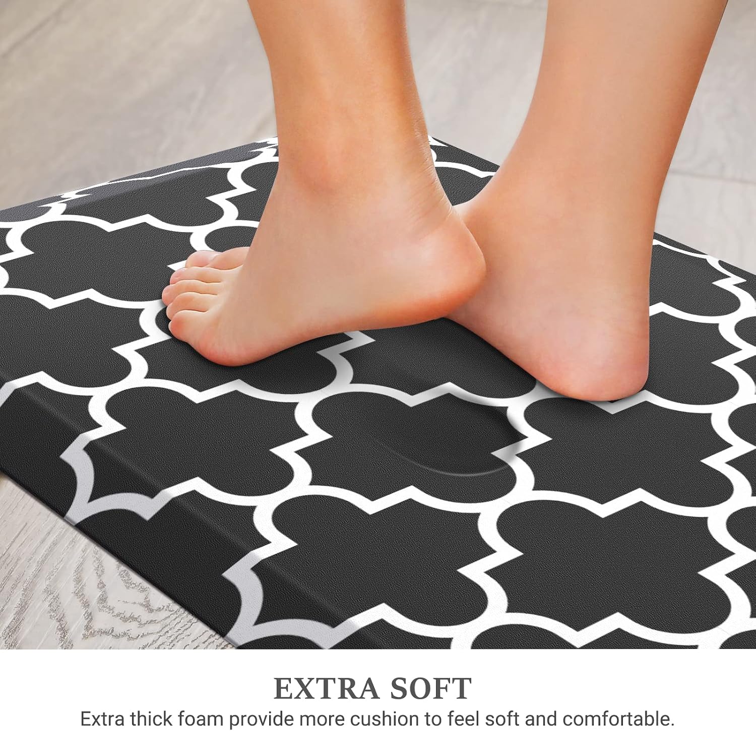 WISELIFE Kitchen Mats and Rugs Cushioned Anti-Fatigue, 17.3"x 60", Grey