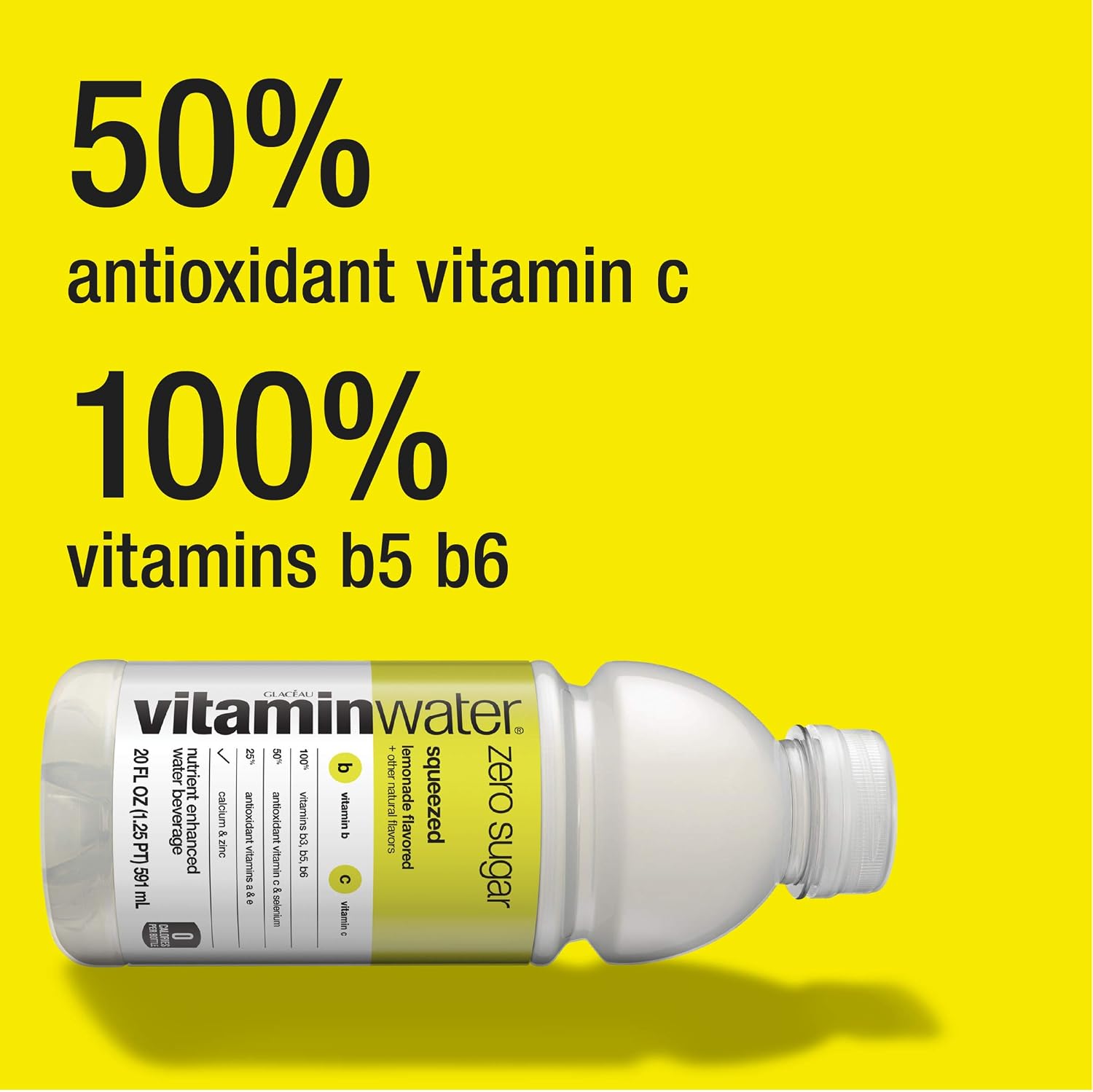 vitaminwater Power-C Dragonfruit Water Beverage, 16.9 fl oz, 6 pack | Bottled, nutrient-enhanced flavored water drink with 90 calories per bottle, antioxidants, and vitamins