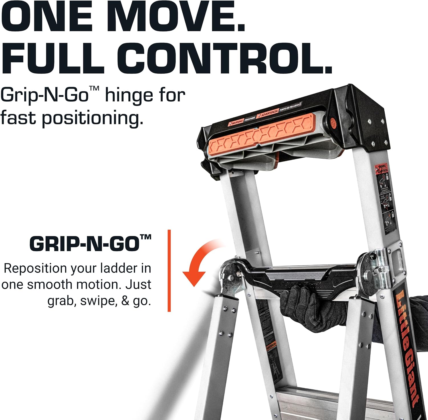 Little Giant King Kombo, 6 ft Fiberglass Multi-Position Ladder, 13906-001