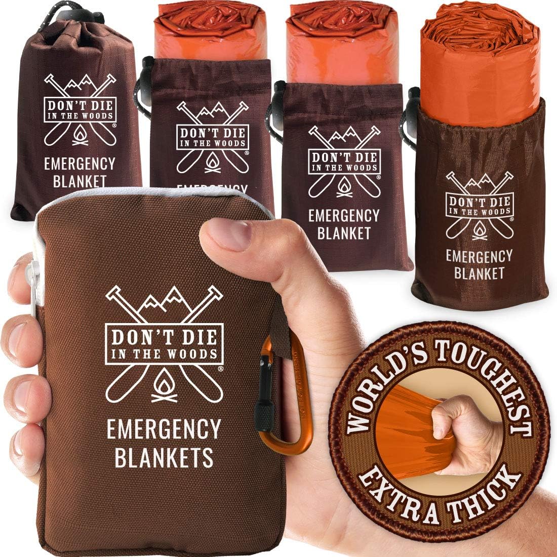 Don’t Die in The Woods – World’s Toughest Emergency Blankets [Camo]