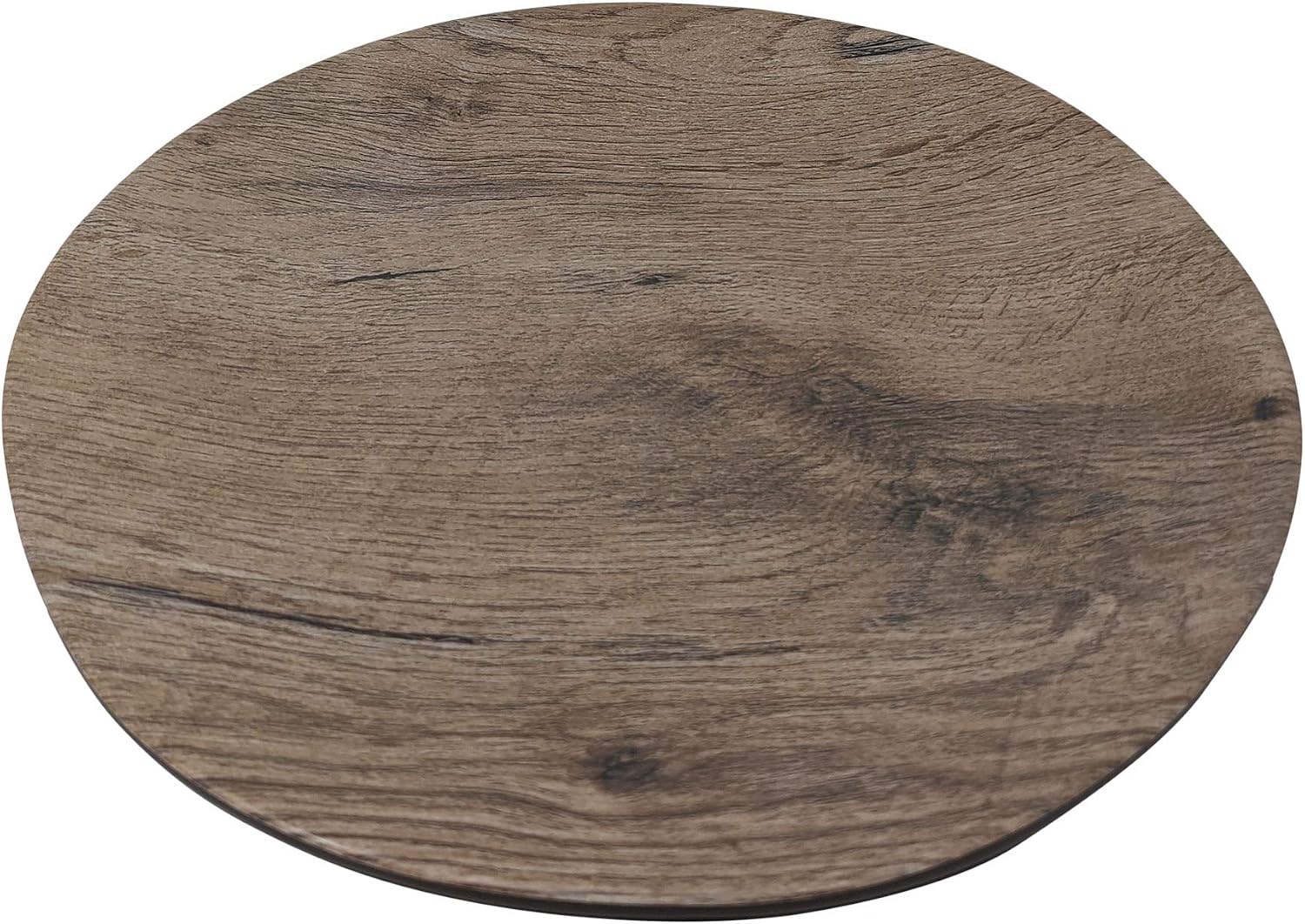 Gianna's Home 12 Piece Rustic Farmhouse Melamine Heavy Weight Plastic Dinnerware Set Wood Grain