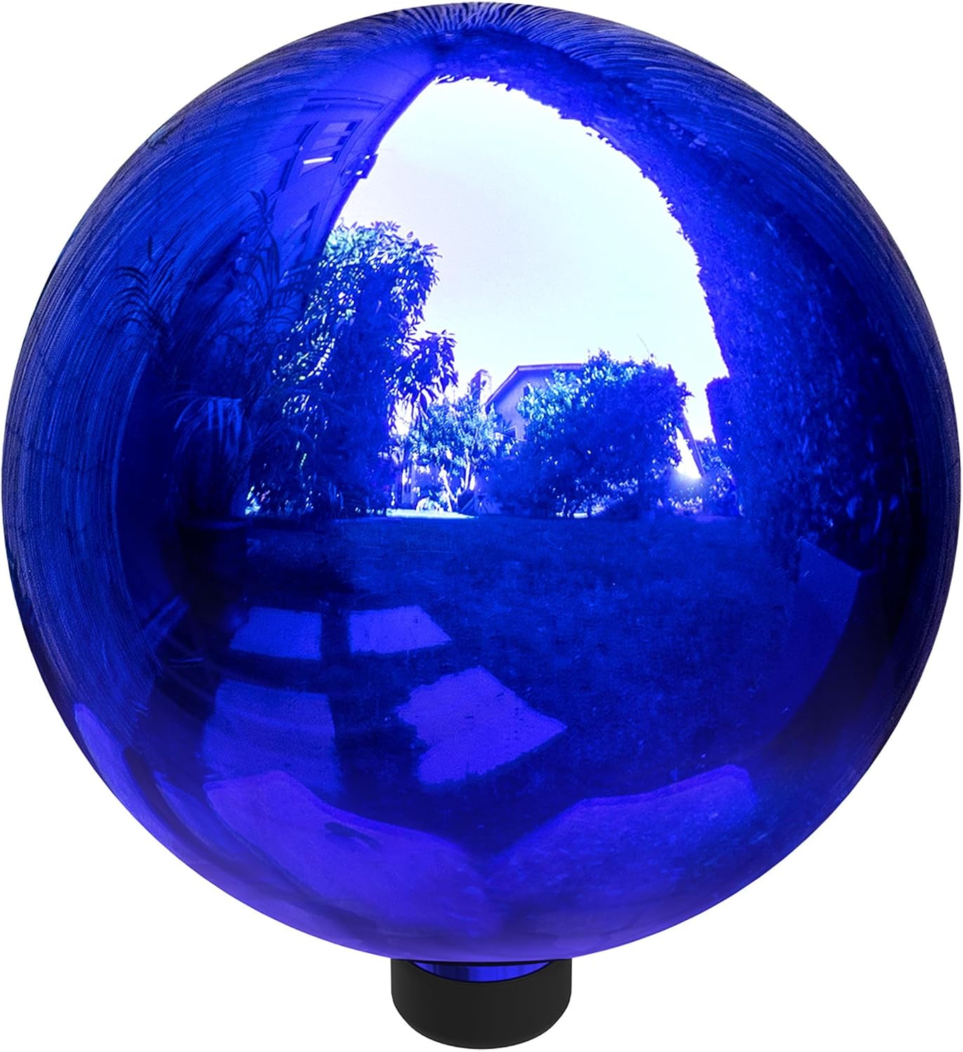 Alpine Corporation | 10" Indoor/Outdoor Glass Gazing Globe — Festive Garden & Yard Décor Accent — Blue