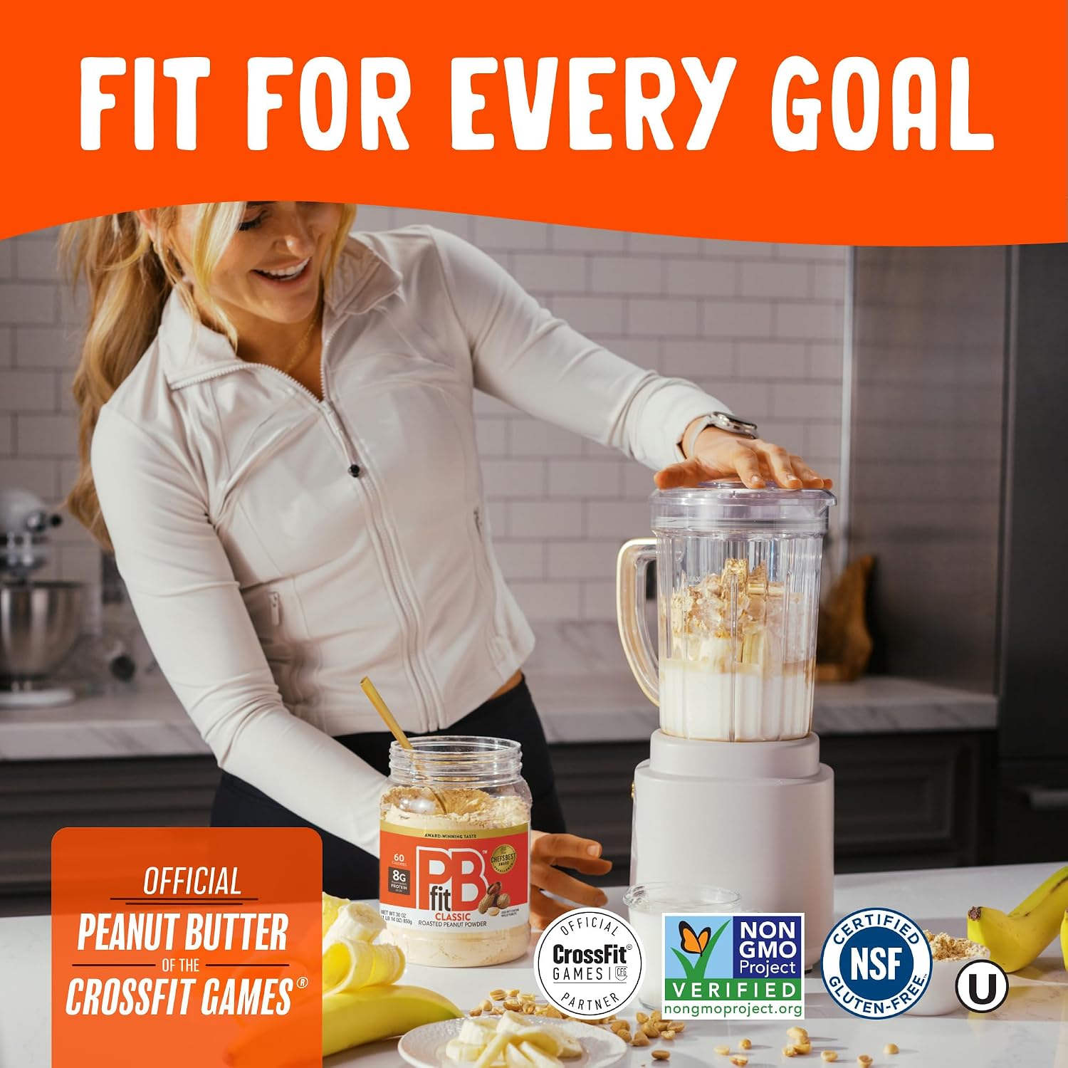 PBfit Cocoa Peanut Butter Powder 30 Oz, Peanut Spread with 6g Protein