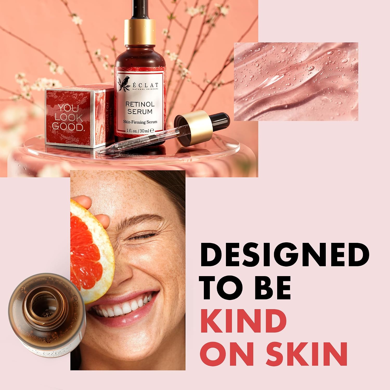 Eclat Skincare Vitamin C Serum - Skin Care for Dark Spots, Vitamin C Serum for Face with Hyaluronic Acid, Ferulic Acid, & Vit E - Anti Aging and Skin Brightening Vit C Formula for Face Care 1 Fl Oz