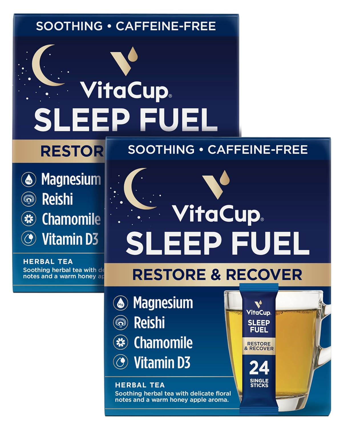 VitaCup Green Tea Instant Packets with Matcha, 16ct | B Vitamins, D3