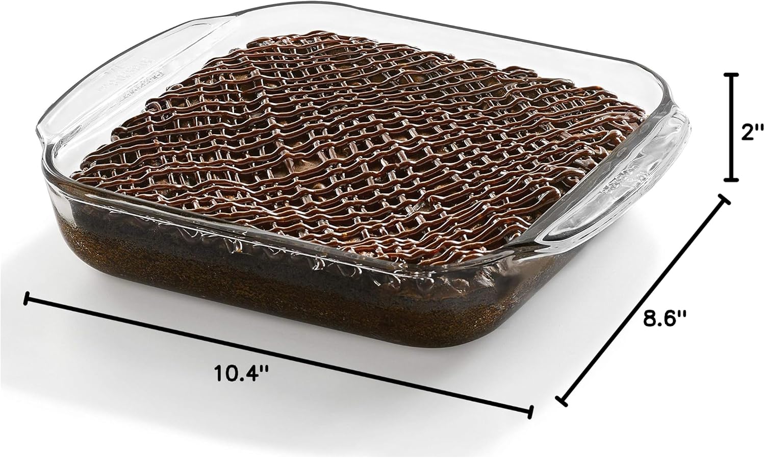 Libbey Baker's Basics Square Glass Casserole Baking Dish, 8-inch by 8-inch