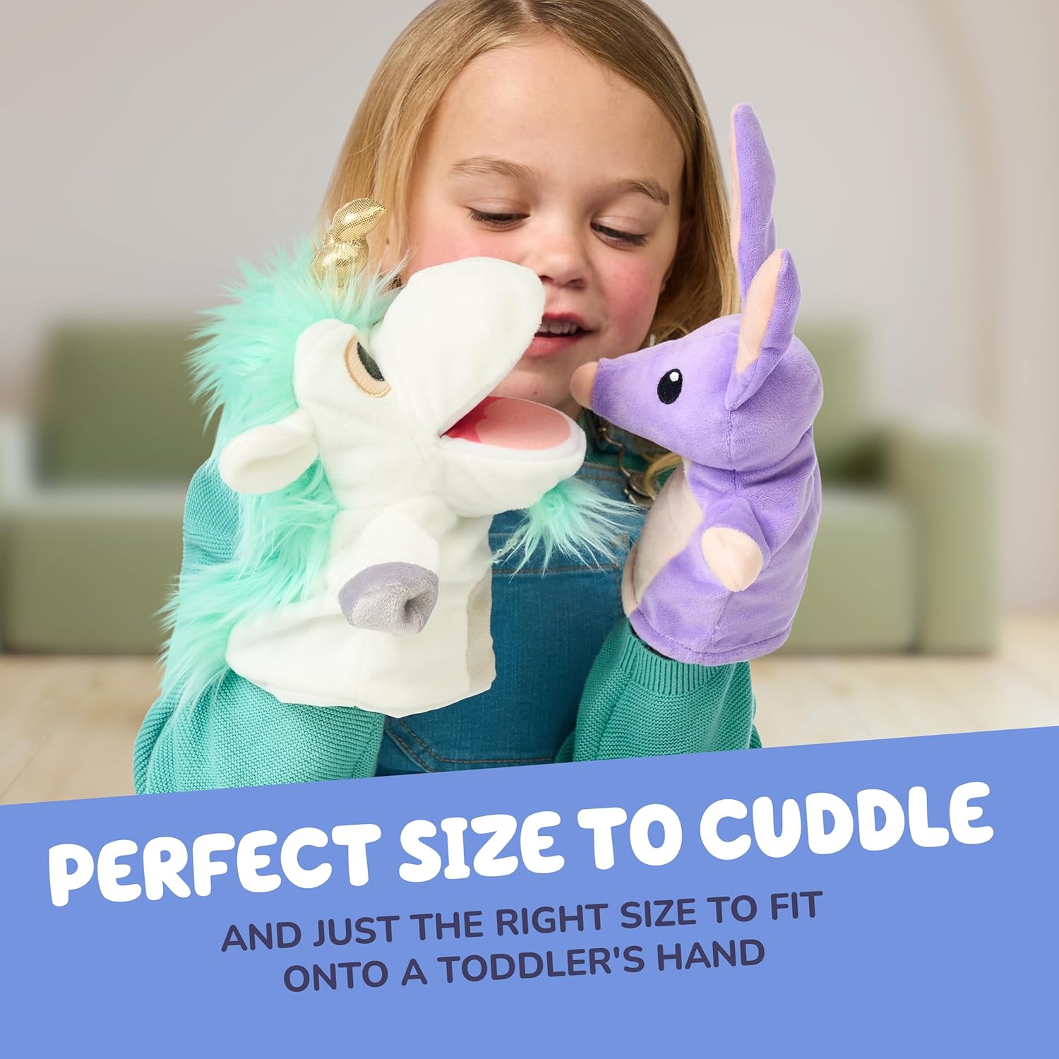 Bingo & Bluey Plush Toys 2-Pack, Soft Deluxe Fabric, Embroidered