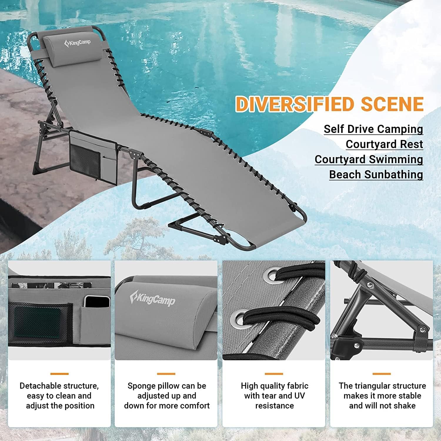 KingCamp Lounge Chair Outdoor