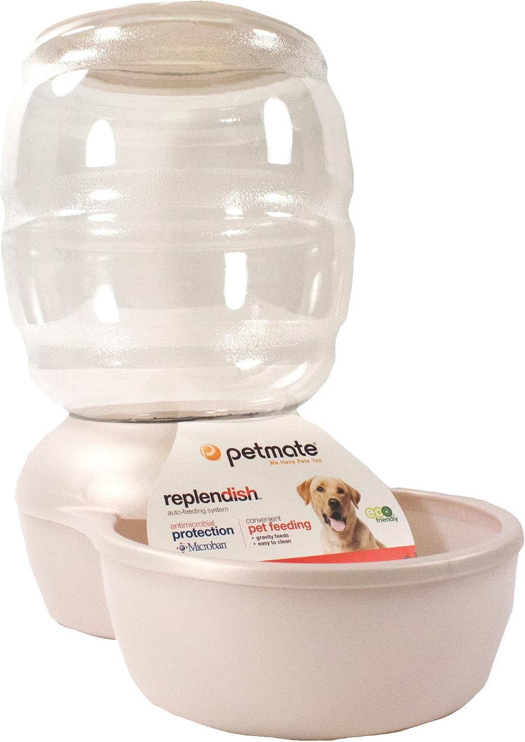 Petmate Replendish Feeder Automatic Cat and Dog Feeder, Pearl Peacock Blue, 10 LB, Made in USA