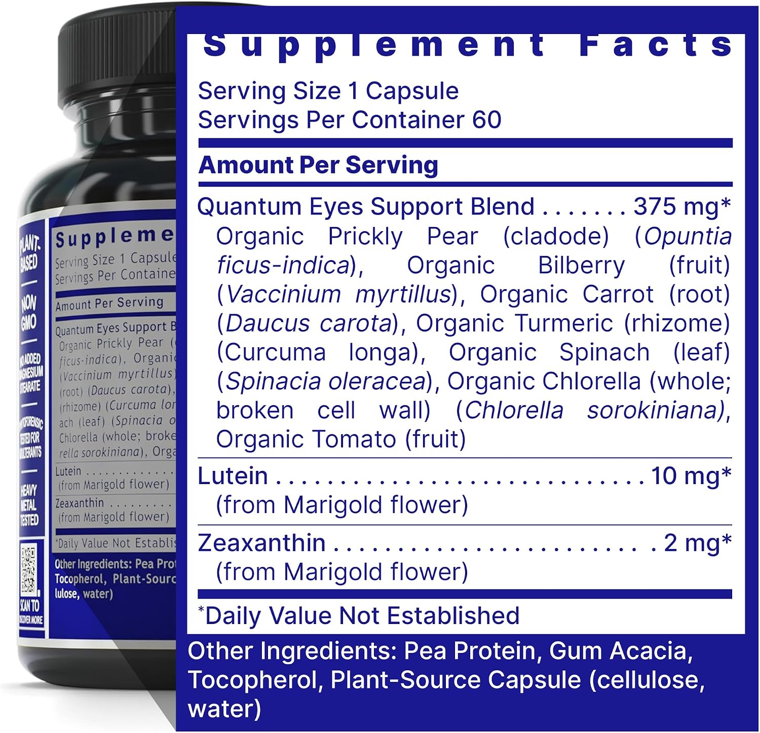 Quantum Nutrition Labs Eye Support - Eye Health Vitamins, Lutein and Zeaxanthin Eye Supplements for Adults and Seniors, Supports Macular Health