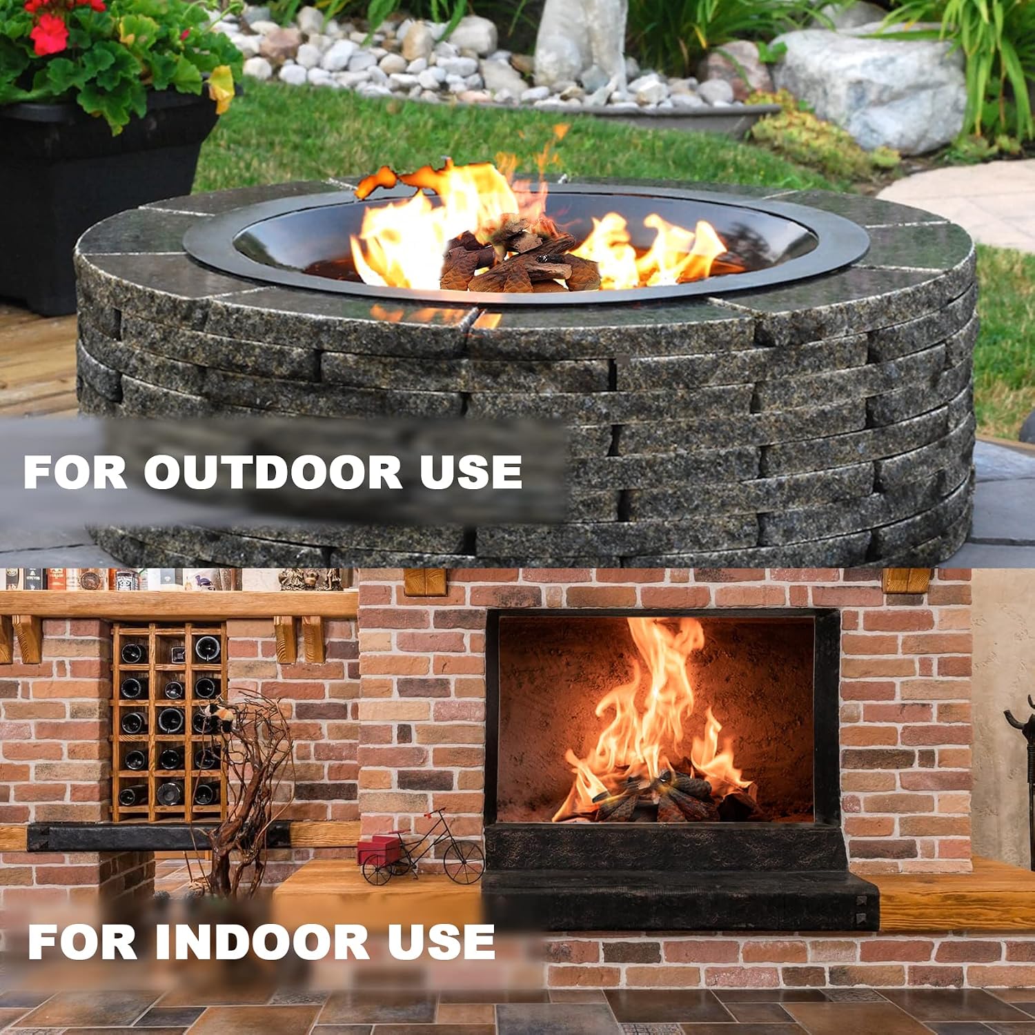 Skyflame 10 Small Piece Set of Ceramic Wood Logs and Pine Cones