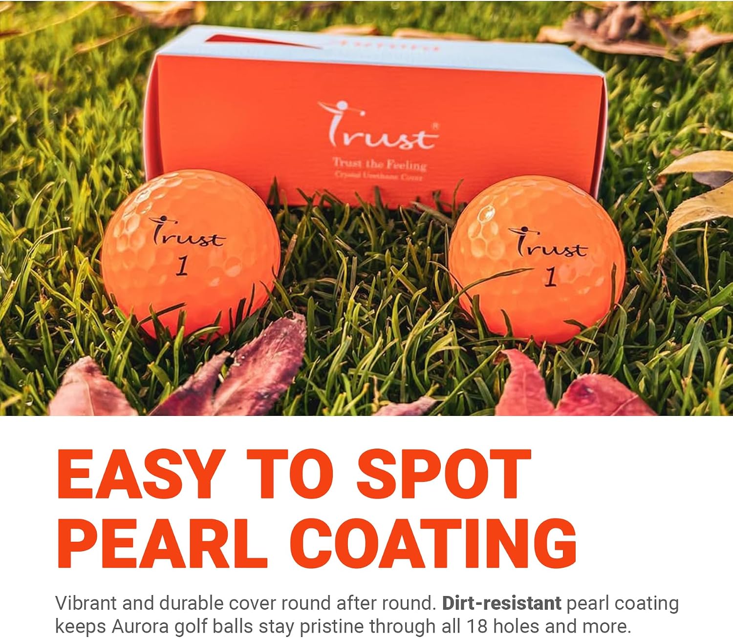 Trust Golf Balls - Aurora & Rosa Crystal Urethane Series | Eye-Catching & Easy to Spot | Maximum Distance, Soft Feel, Straight Flight