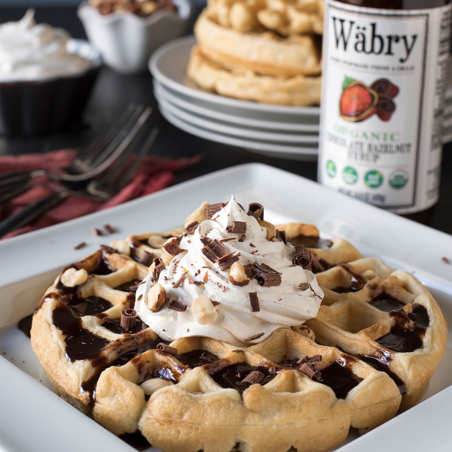 Wäbry Blueberry Syrup – 14.9oz (420g), Natural Fruit Flavor Organic Snow Cone Syrup for Drizzling on Shaved Ice, Waffles, Ice Cream & Lattes, Non-GMO, Dye-Free Vegan Syrups, 12 Servings Per Bottle