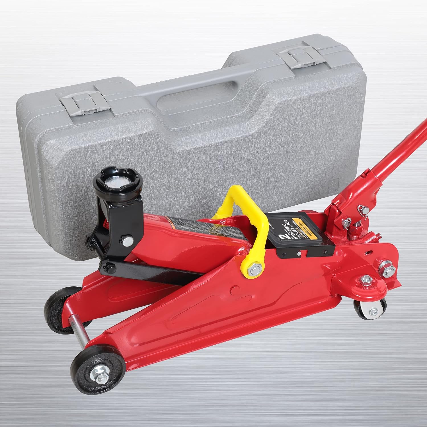 BIG RED AT84007R Torin Hydraulic Low Profile Service/Floor Jack with Dual Piston Quick Lift Pump, 4 Ton (8,000 lb) Capacity, Red