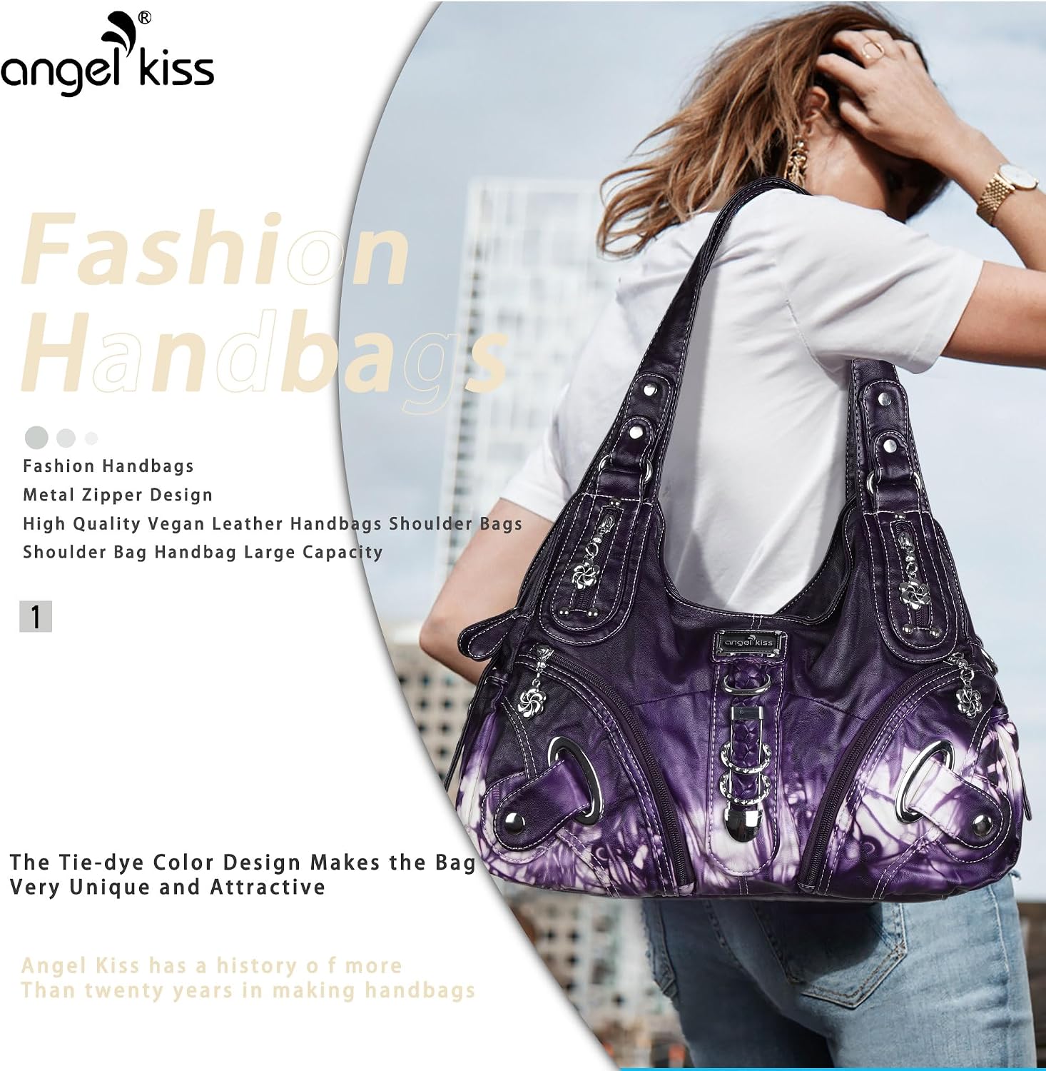 Angelkiss Hobo Purses and handbags for Women Satchel Handbag Women Purses Large Daily Shoulder Bags