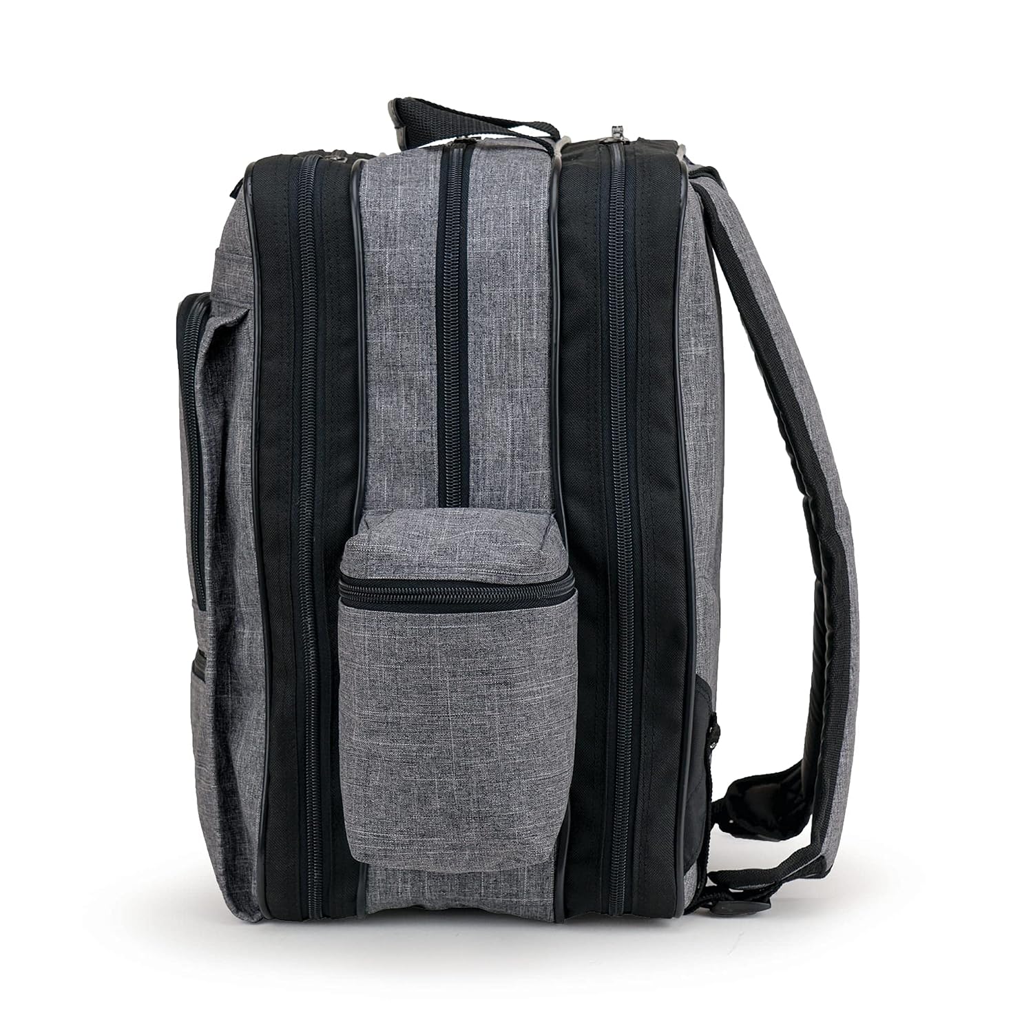 21st Century Plus Home Care Backpack: Waterproof 600D, Ergonomic Straps, Lockable Zippers - Laptop Sleeve & Mesh Pockets, 11.5"x9"x16", Navy