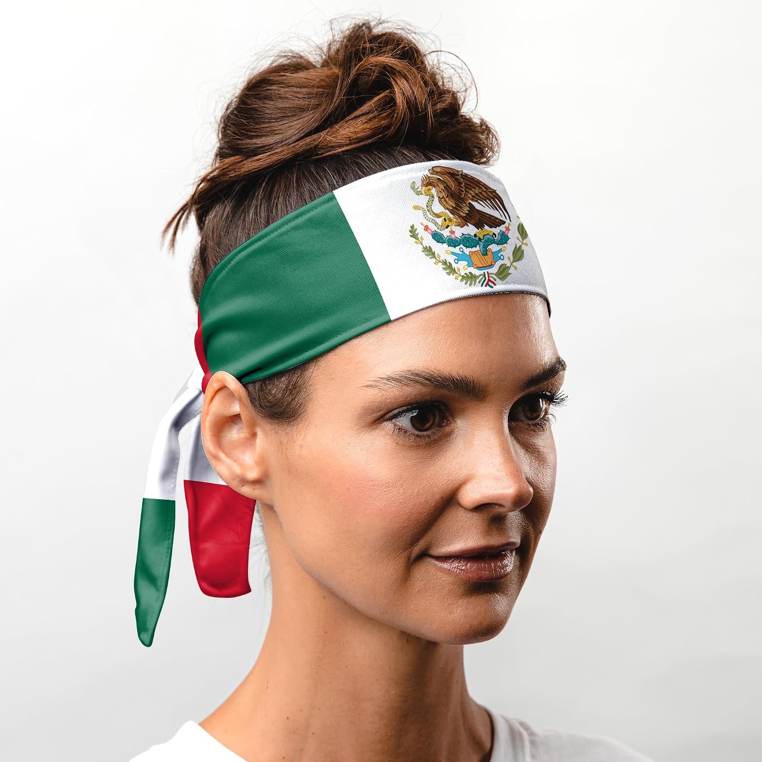 Suddora Country Flag Tie Headband with National Flag, Breathable Sweatband for National Sports Events, Non-Slip Fabric Sweatband for Soccer, Tennis