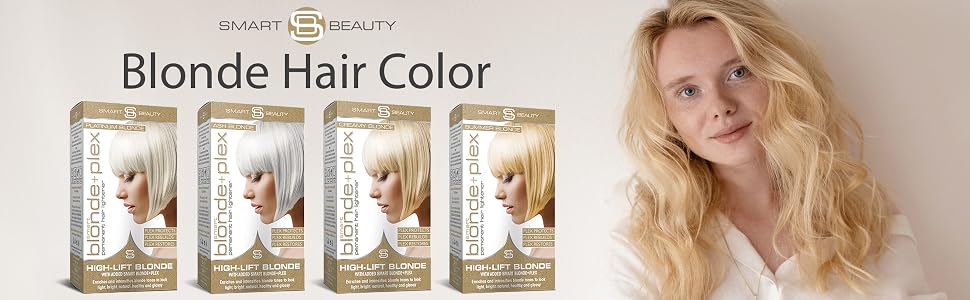 Smart Beauty blonde hair dye platinum hair colour ash cream honey permanent