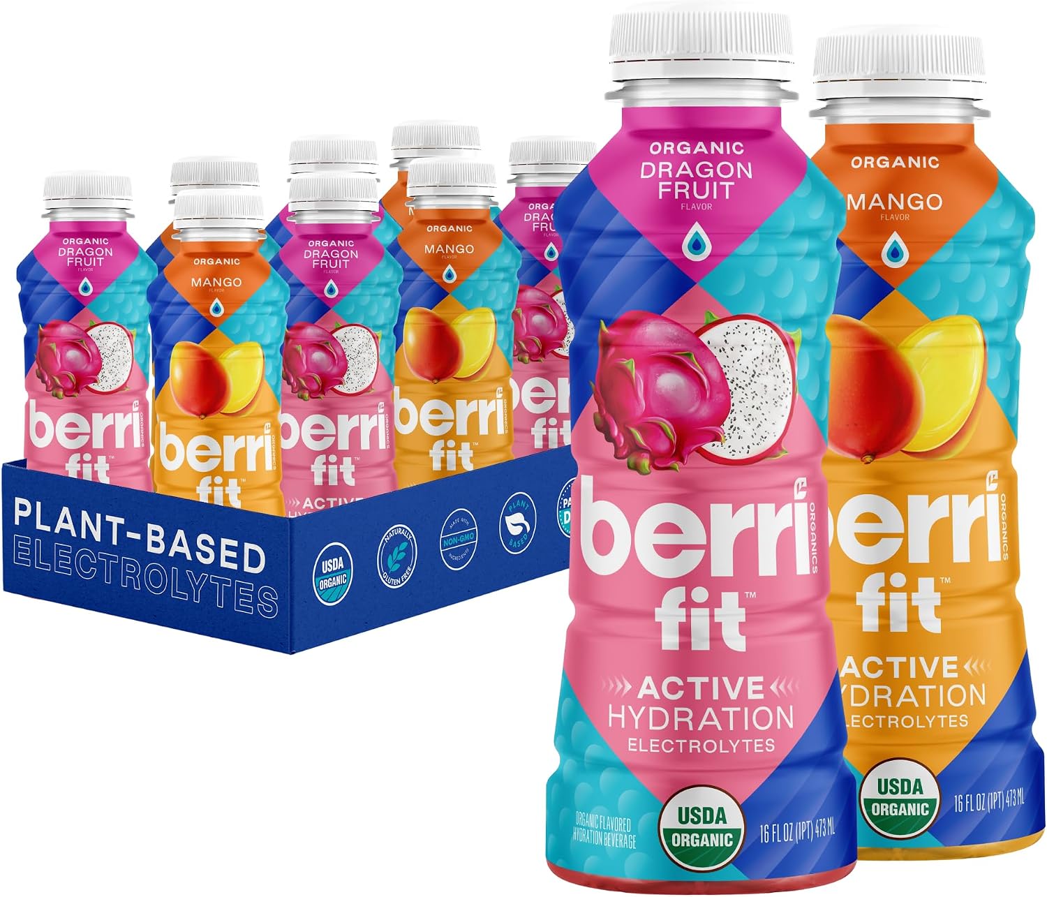 Berri Fit Hydration, 4ct, Organic Dragon Fruit Flavor Natural Sports Drink