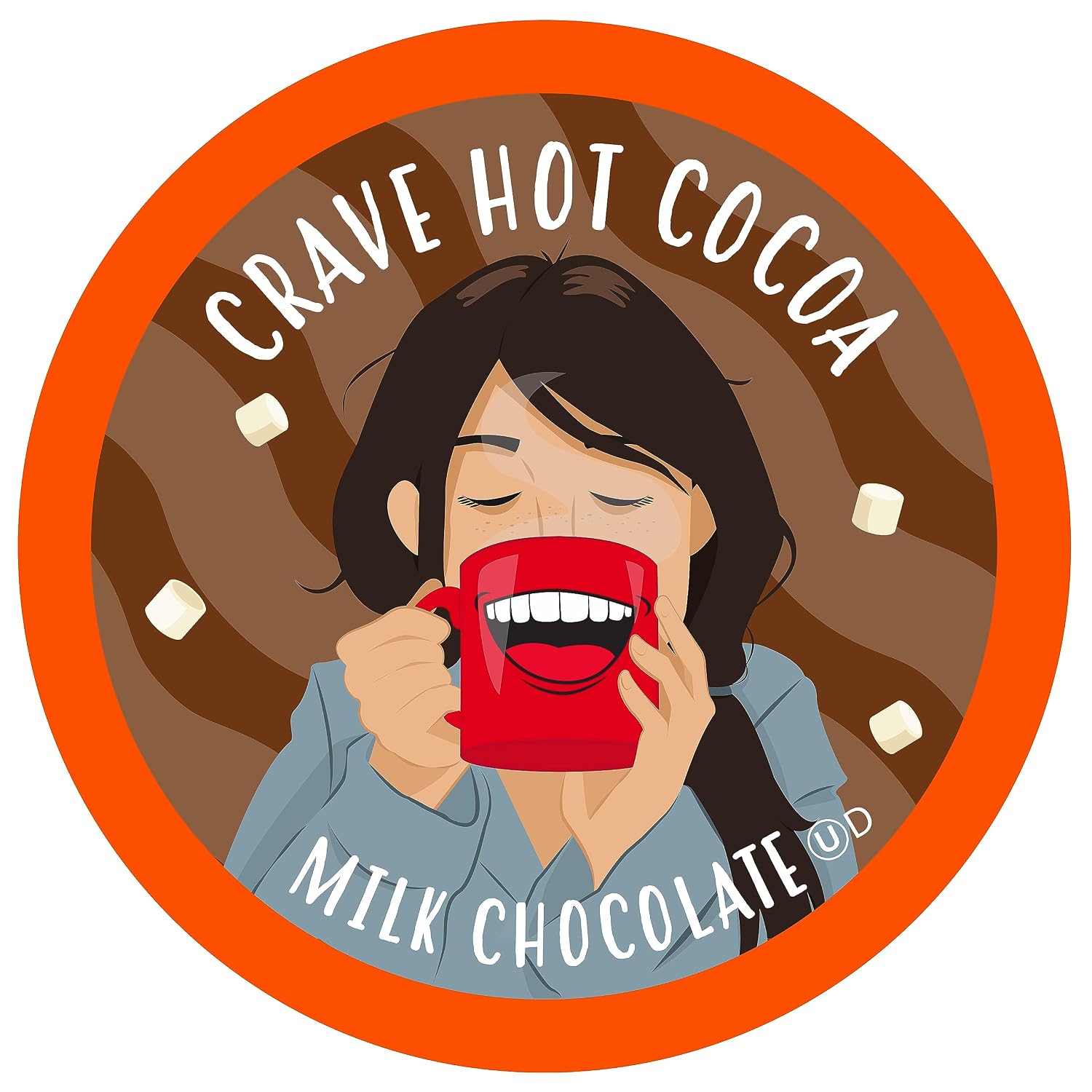 Crave Hot Chocolate Pods, Compatible with 2.0 K-Cup Brewers, Mint Chocolate, 40 Count