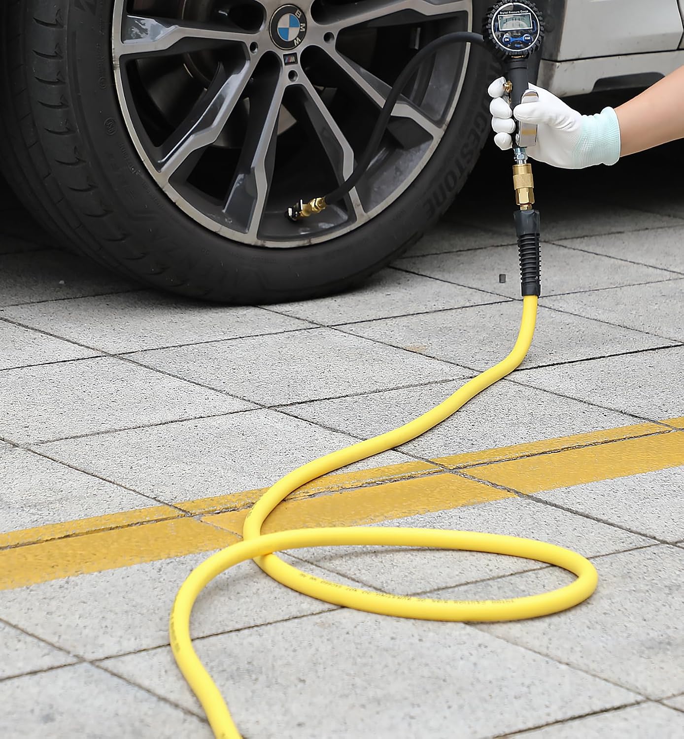 YOTOO Hybrid Air Hose 3/8-Inch by 50-Feet 300 PSI Heavy Duty, Lightweight, Kink Resistant