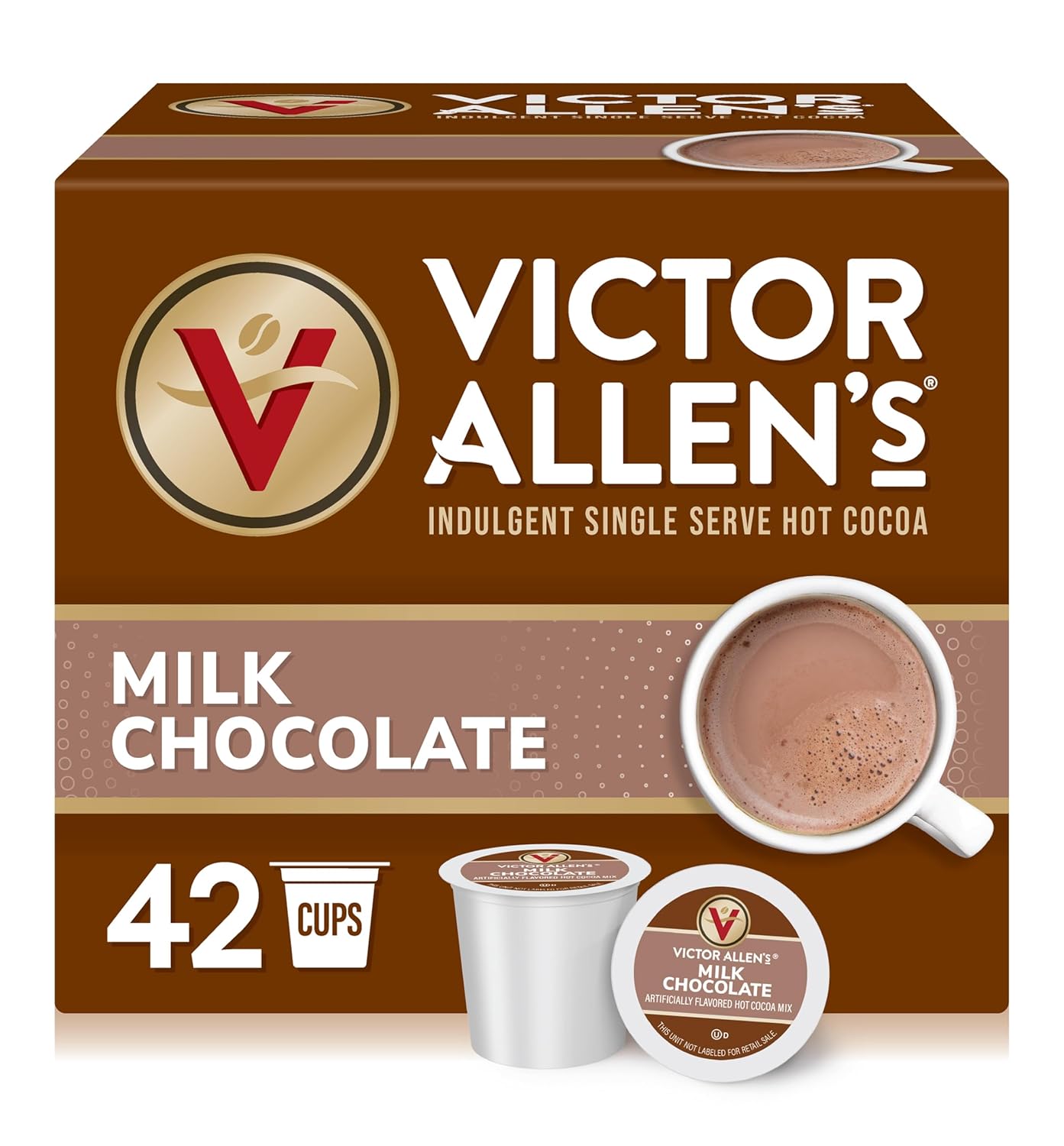 Victor Allen's Milk Chocolate Flavored Hot Cocoa Mix, 42 Count, Single Serve K-Cup Pods for Keurig K-Cup Brewers | Compatible with all Keurig brewers
