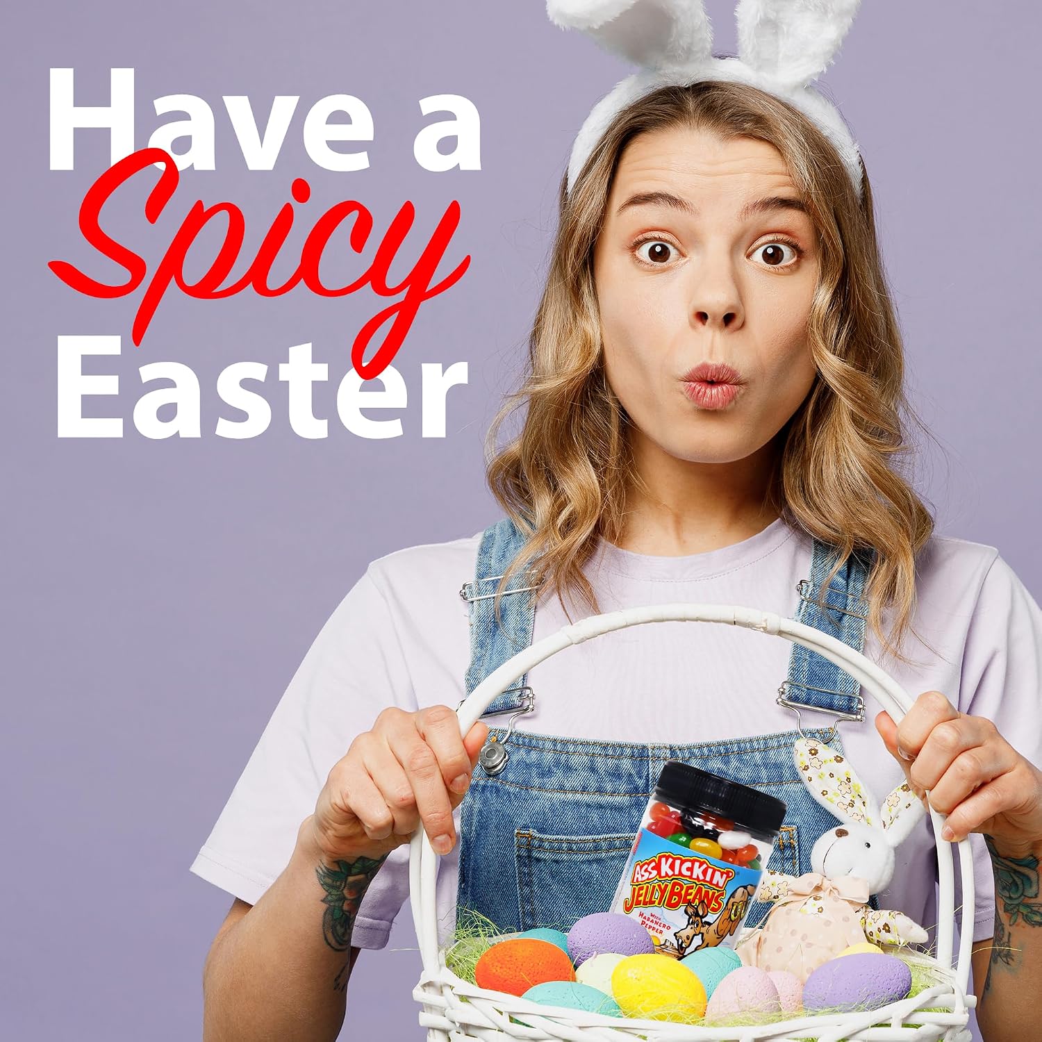 ASS KICKIN’ Hot and Spicy Jellybeans with Habanero Pepper - 9 Oz Resealable Jar - Great for Easter Candy or Food Challenge - Try the Gourmet Spicy Jelly Beans Candy