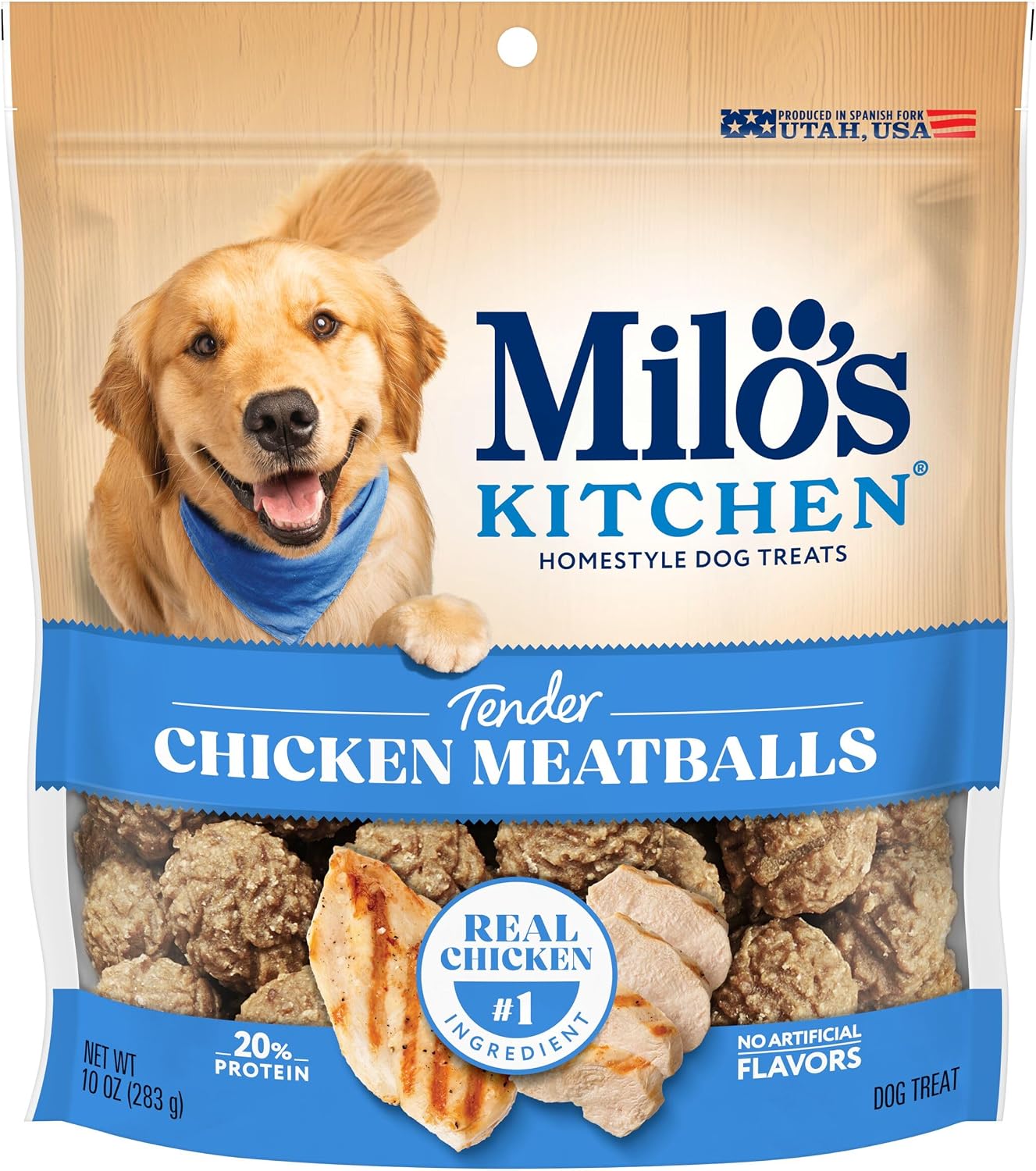 Milo’s Kitchen Chicken & Apple Sausage Slices Dog Treats, 18 Oz. Bag