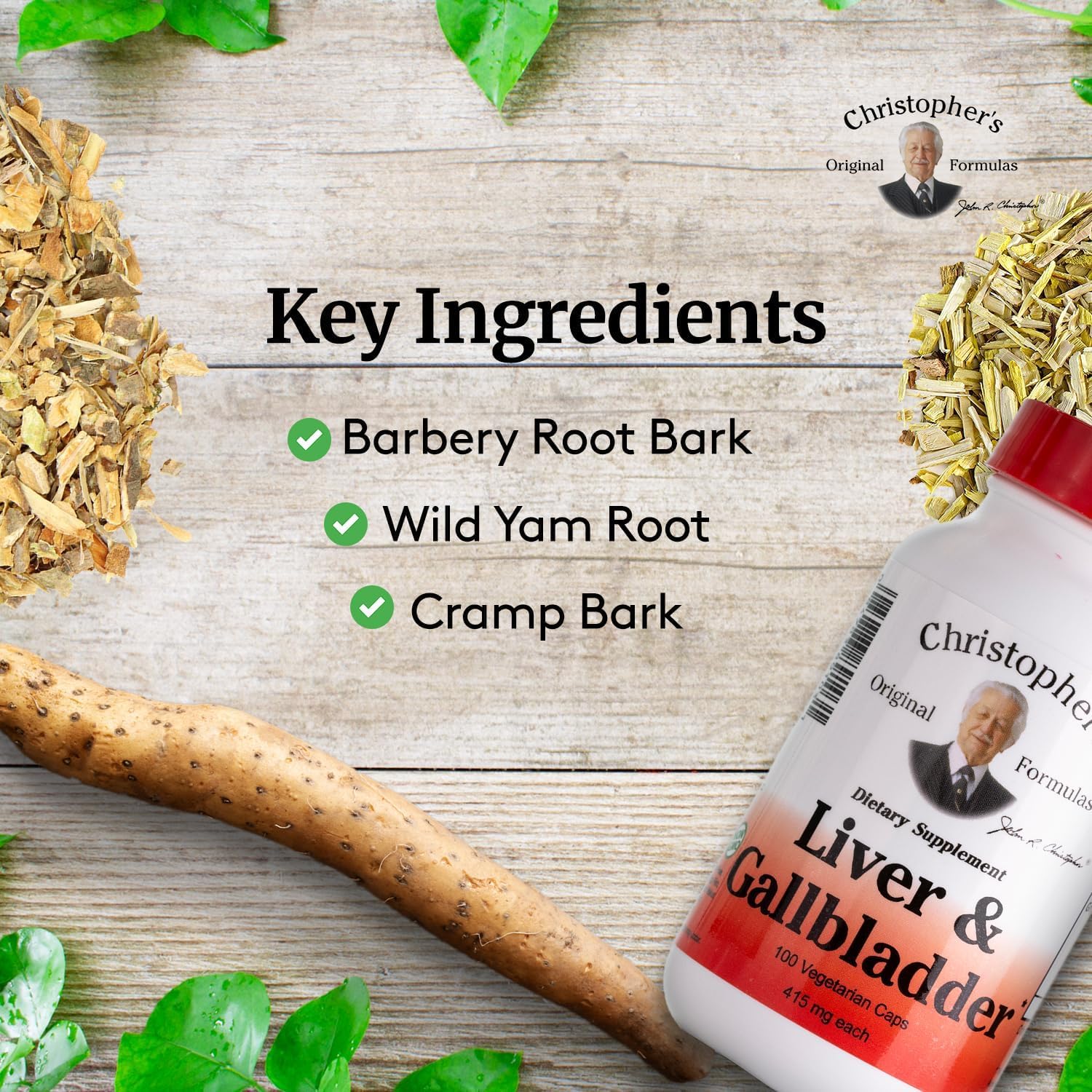Christopher's Original Formulas Liver & Gallbladder Formula Capsules - Gallbladder Supplements with Digestive Enzymes & Natural Herbs