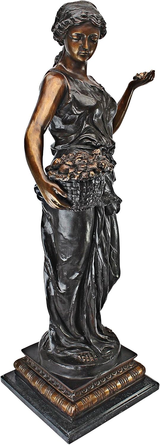 Design Toscano Neolithic Style Gaia Earth Mother Woman Indoor/Outdoor Garden Statue, 40 inches tall, Cast Stone Resin, Rough Stone Finish