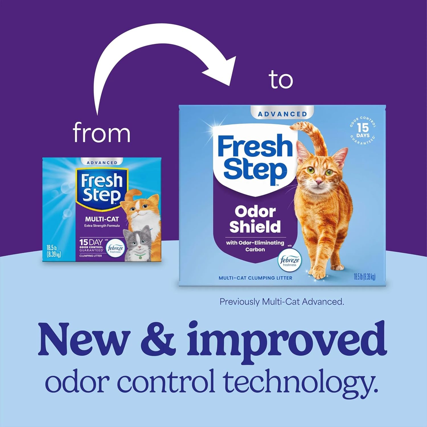 Fresh Step Extreme Clump Multi Cat Clumping Cat Litter, 14 lb. | Forms Tight Clumps, Easy To Scoop, Scented, Ammonia Block Technology, Low Dust, Compatible with Most Auto Litter Boxes