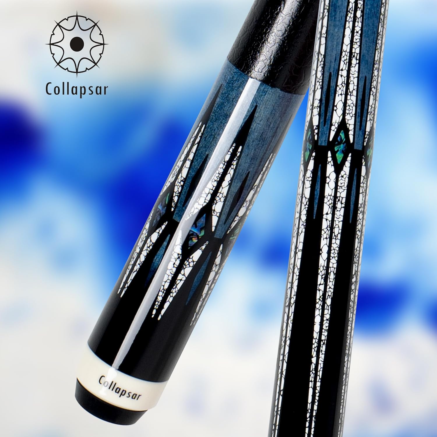 Collapsar CA Pool Stick with 1X1 Hard Case 58" Billiard Cue Stick | Canadian Maple Shaft with 13mm Cue Tip,19-21 oz Professional Pool Cue Set