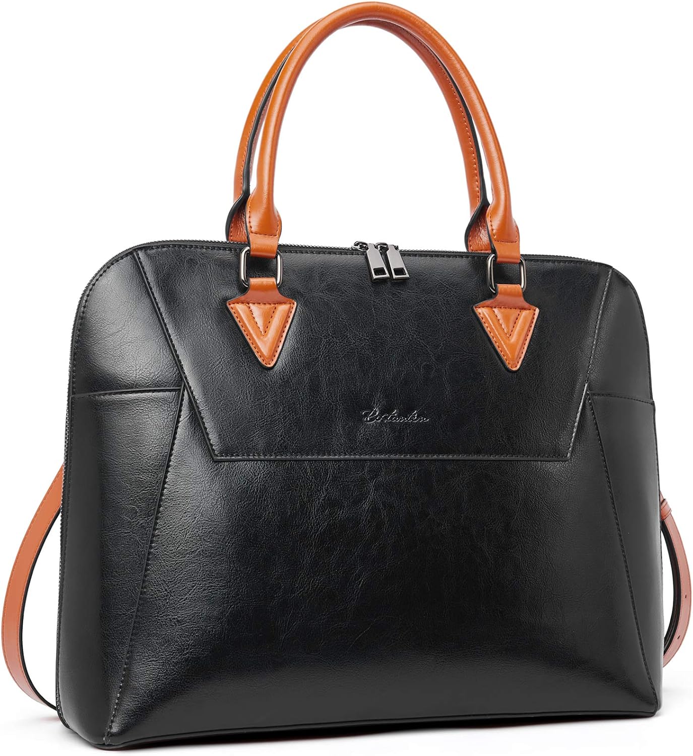 BOSTANTEN Briefcase for Women Leather 15.6 inch Laptop Shoulder Bag Office Work Crossbody Handbag