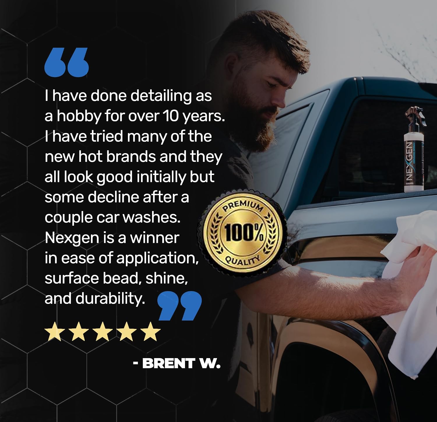 Nexgen Ceramic Spray Silicon Dioxide, Easy to Apply Ceramic Coating Spray for Cars, 16 oz | Professional-Grade Protective Sealant Polish for Cars, RVs